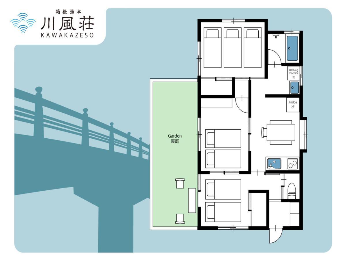 箱根湯本 川風荘 - Hakone Yumoto Kawakazesou Exterior foto
